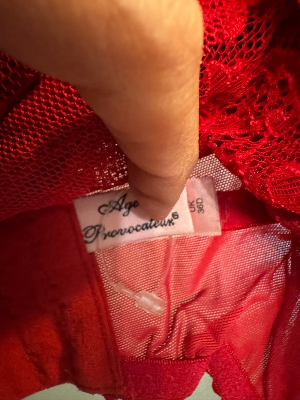 Agent Provocateur Love Red Lace Bustier with Garter Straps - Picture 3 of 3